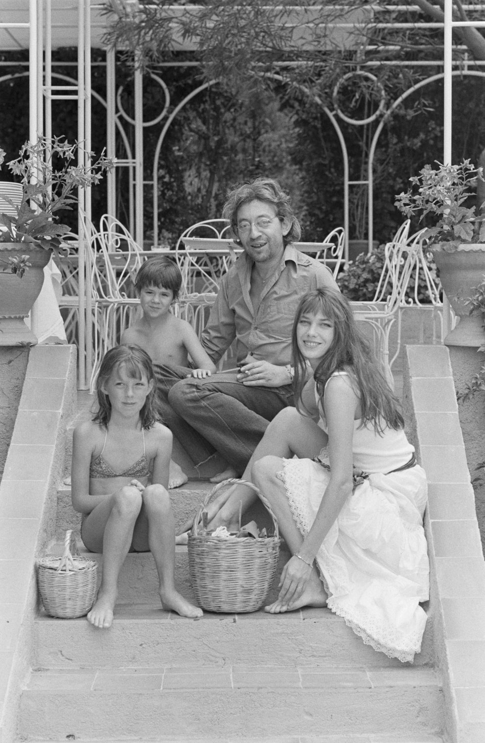 Serge Gainsbourg and Jane Birkin with family